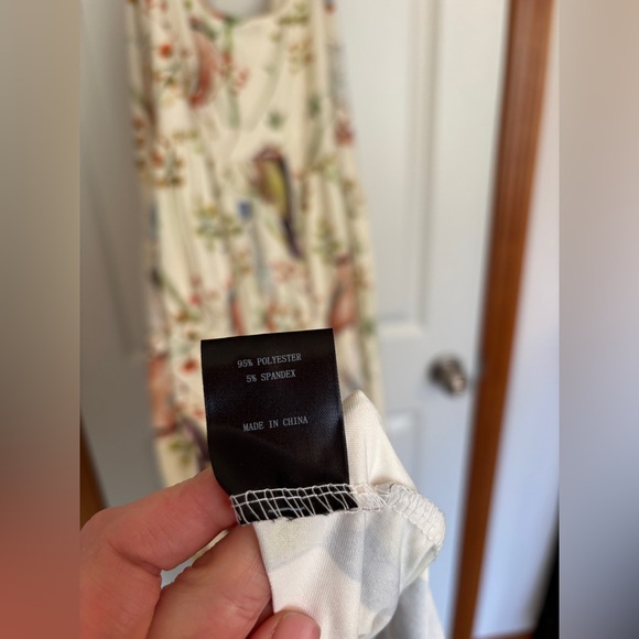 Woodland nature White sleeveless dress - Picture 6 of 7